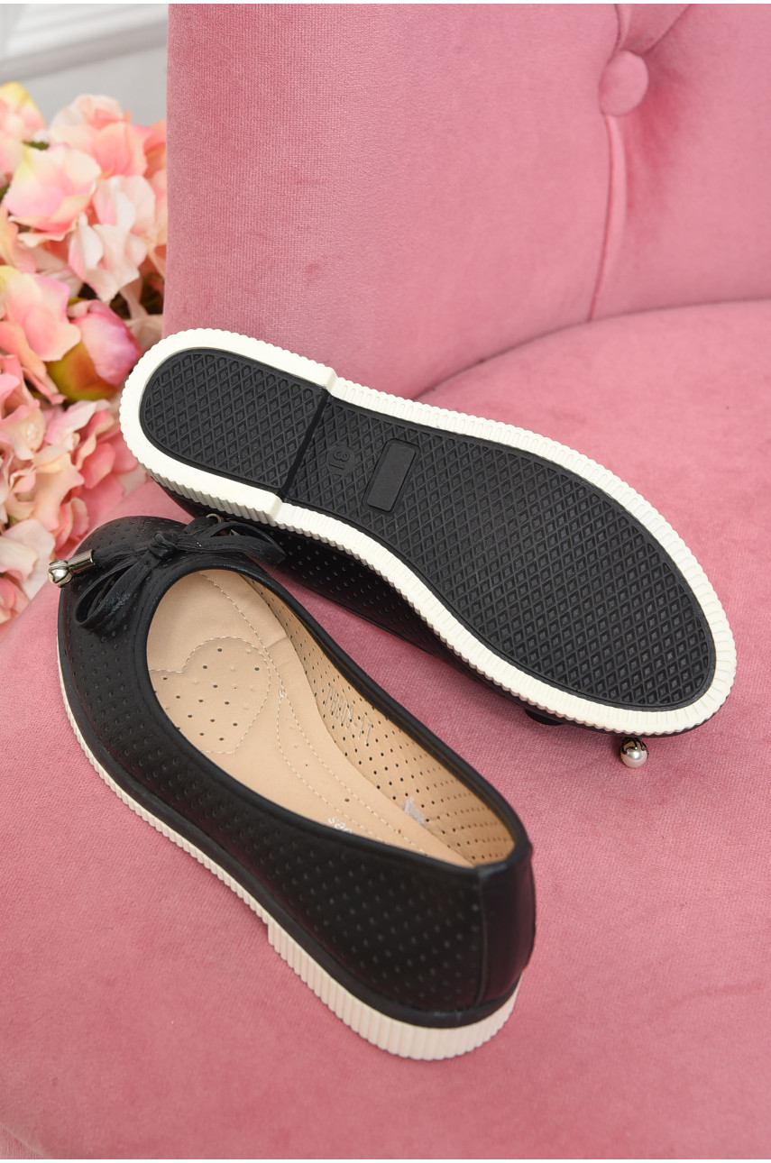 Балетки детские девочка черного цвета 609-11 163049