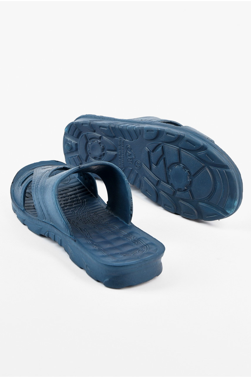 Шльопанці піна чоловічі темно-синього кольору П-37 Люкс 163123 Шльопанці піна чоловічі темно-синього кольору П-37 Люкс 163123