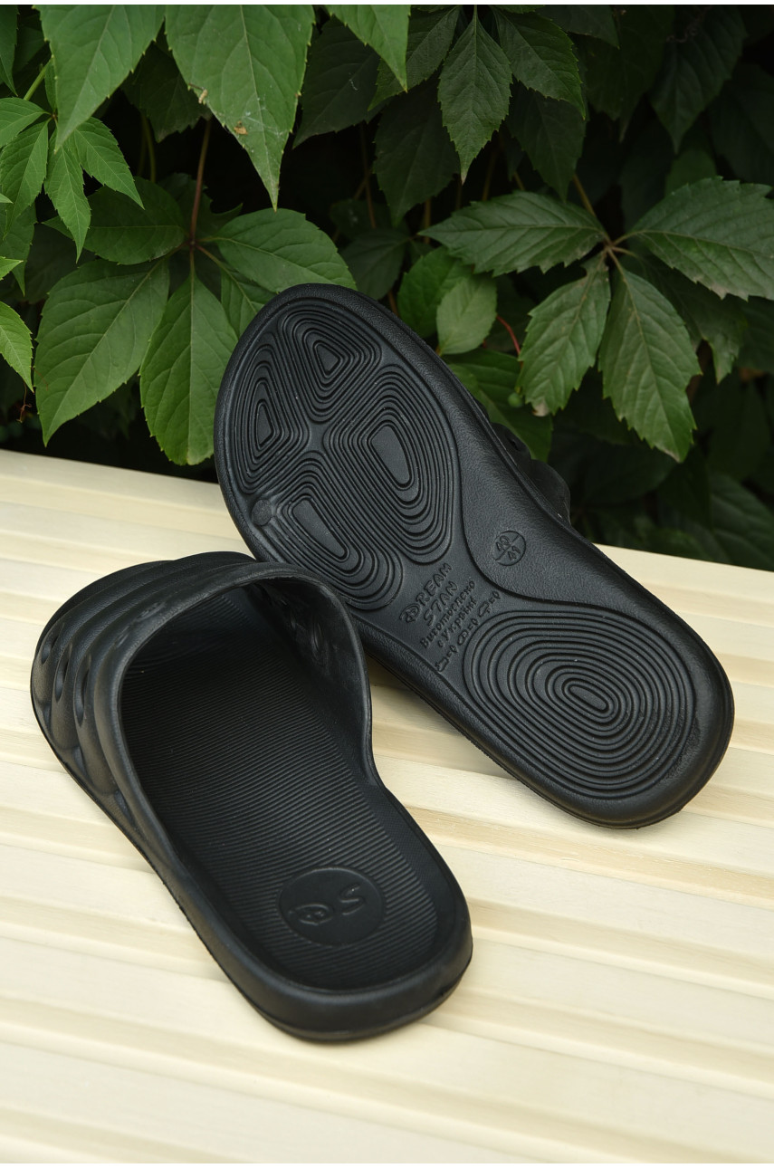 Шлепки пена мужские черного цвета П-24 163205