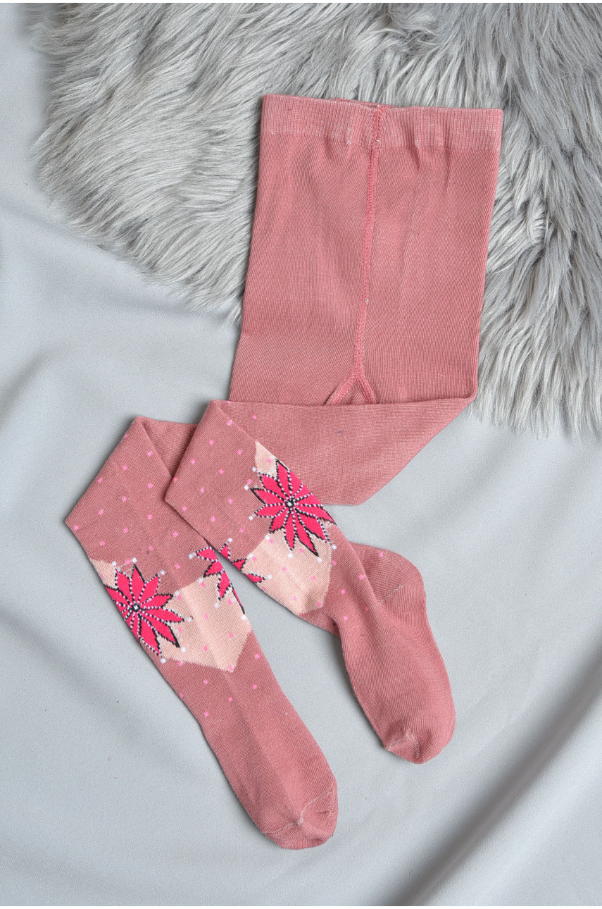 Колготы детские для девочки темно-пудрового цвета размер 116-128 Т-219 163333 Колготы детские для девочки темно-пудрового цвета размер 116-128 Т-219 163333