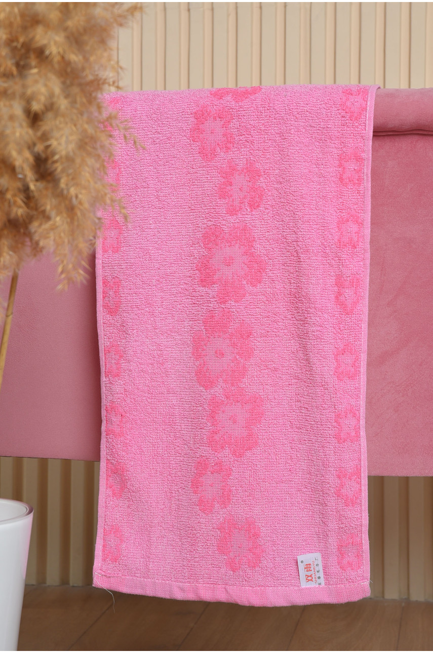 Полотенце кухонное махровое розового цвета 163504