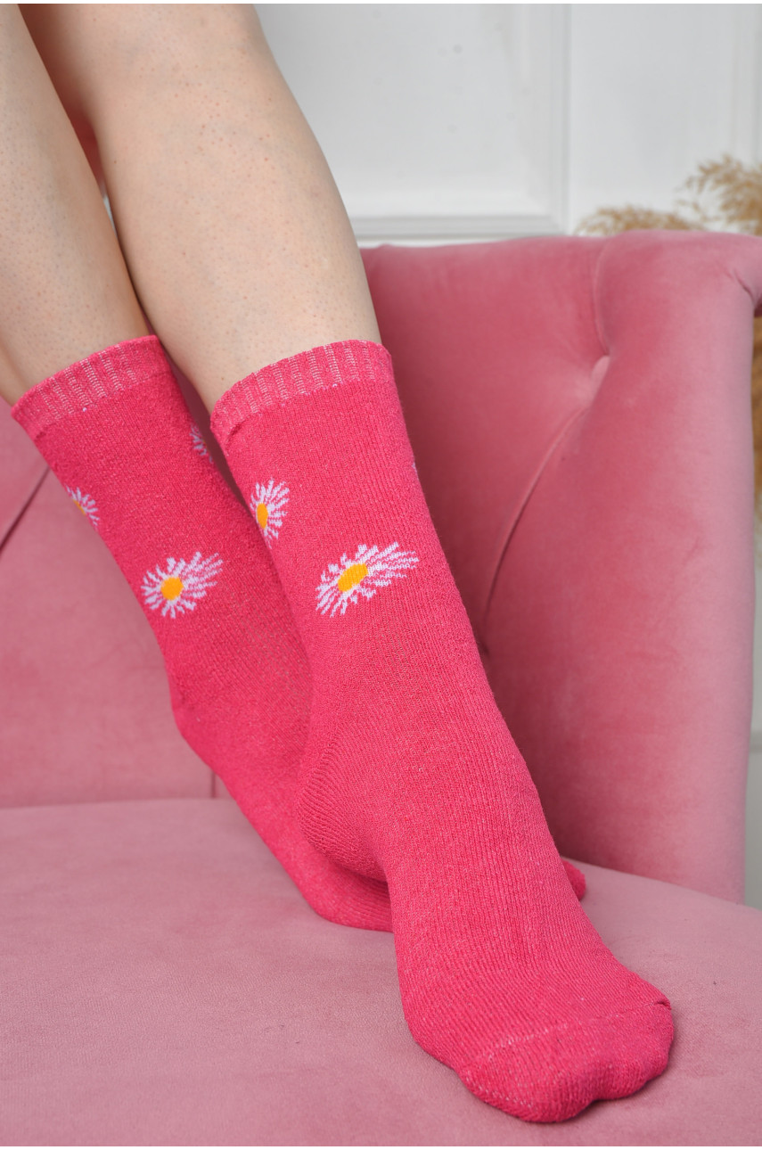 Шкарпетки махрові жіночі рожевого кольору розмір 37-42 770 163532