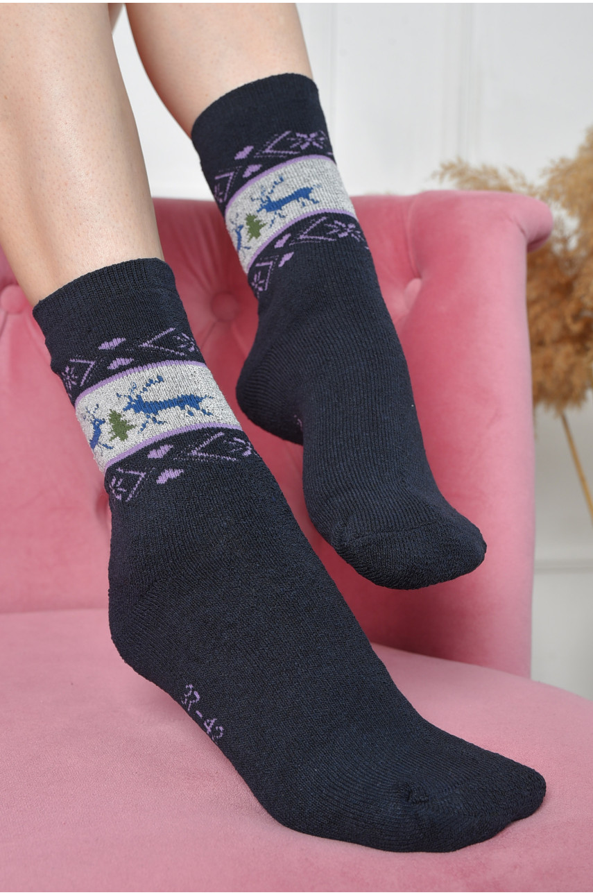 Шкарпетки махрові жіночі темно-сірого кольору розмір 37-42 701 163549