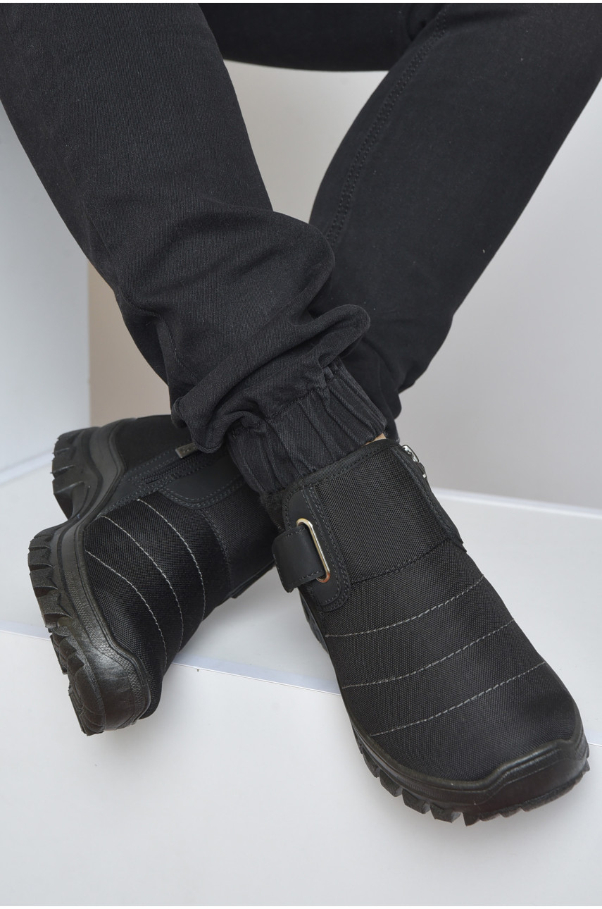 Ботинки мужские зимние на меху черного цвета М10-05 163828