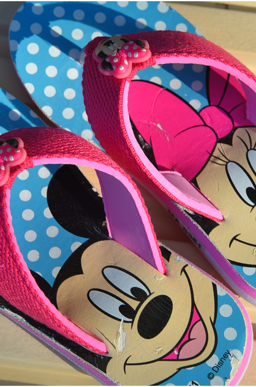 Вьетнамки детские девочка голубого цвета Уценка 164073