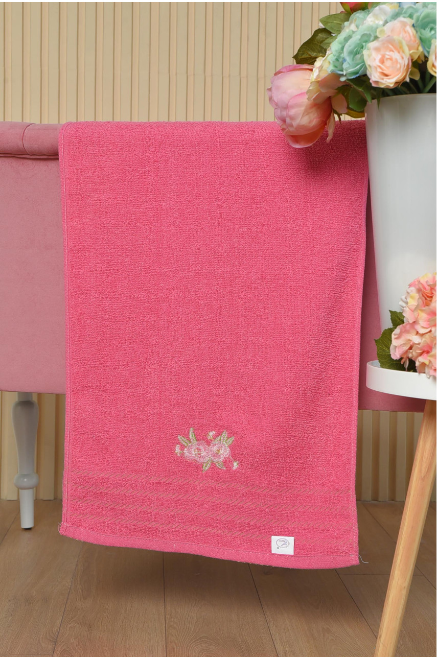 Рушник для обличчя махровий рожевого кольору 766-4 164155