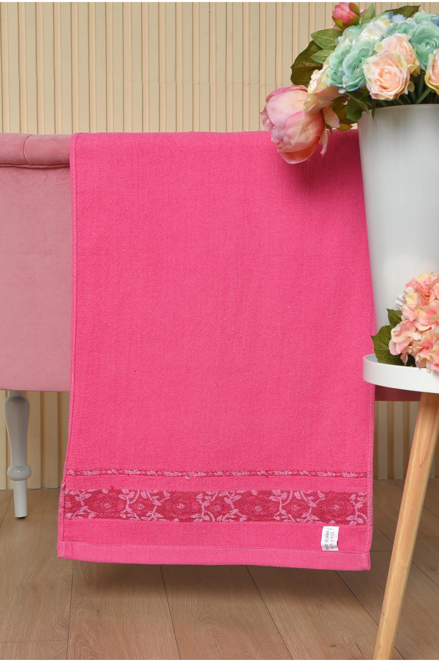 Рушник для обличчя махровий рожевого кольору 560-38 164159