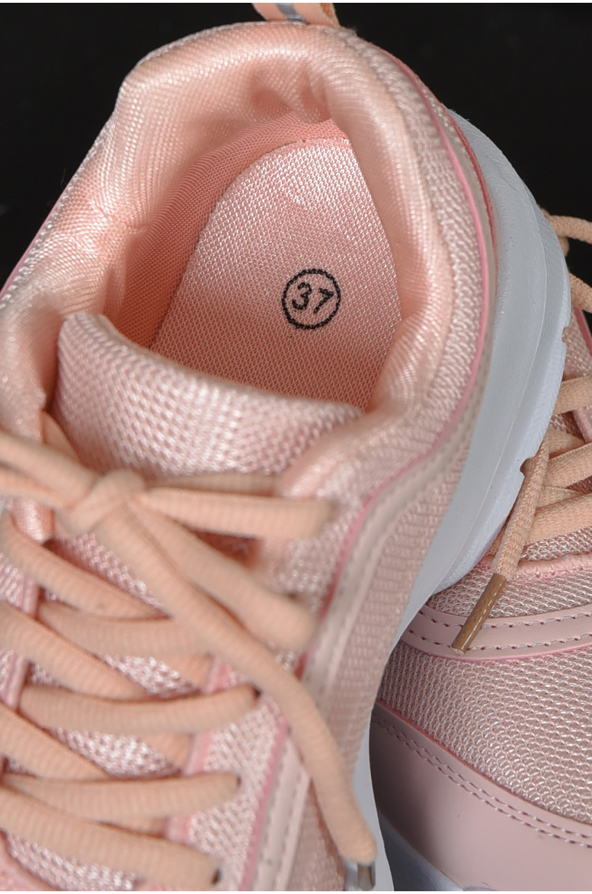 Кроссовки женские розового цвета на шнуровке 117-5 164161 Кроссовки женские розового цвета на шнуровке 117-5 164161