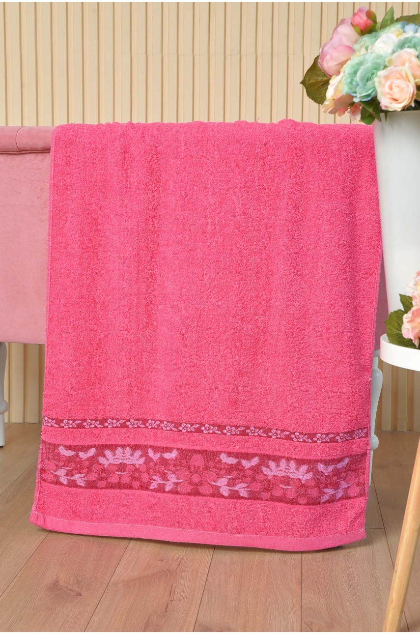 Полотенце банное махровое розового цвета 164200