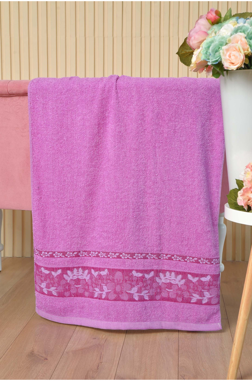 Полотенце банное махровое фиолетового цвета 164203