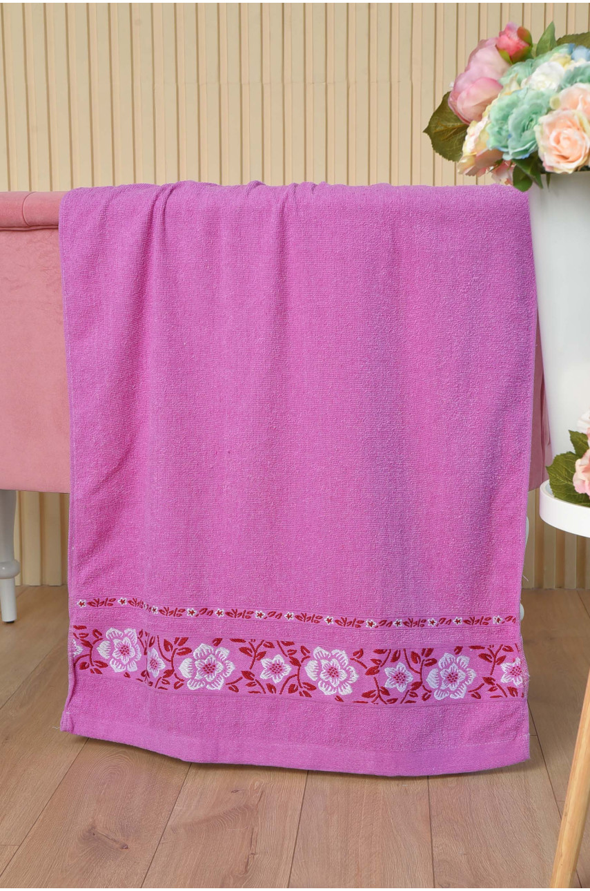 Полотенце банное махровое фиолетового цвета 164206