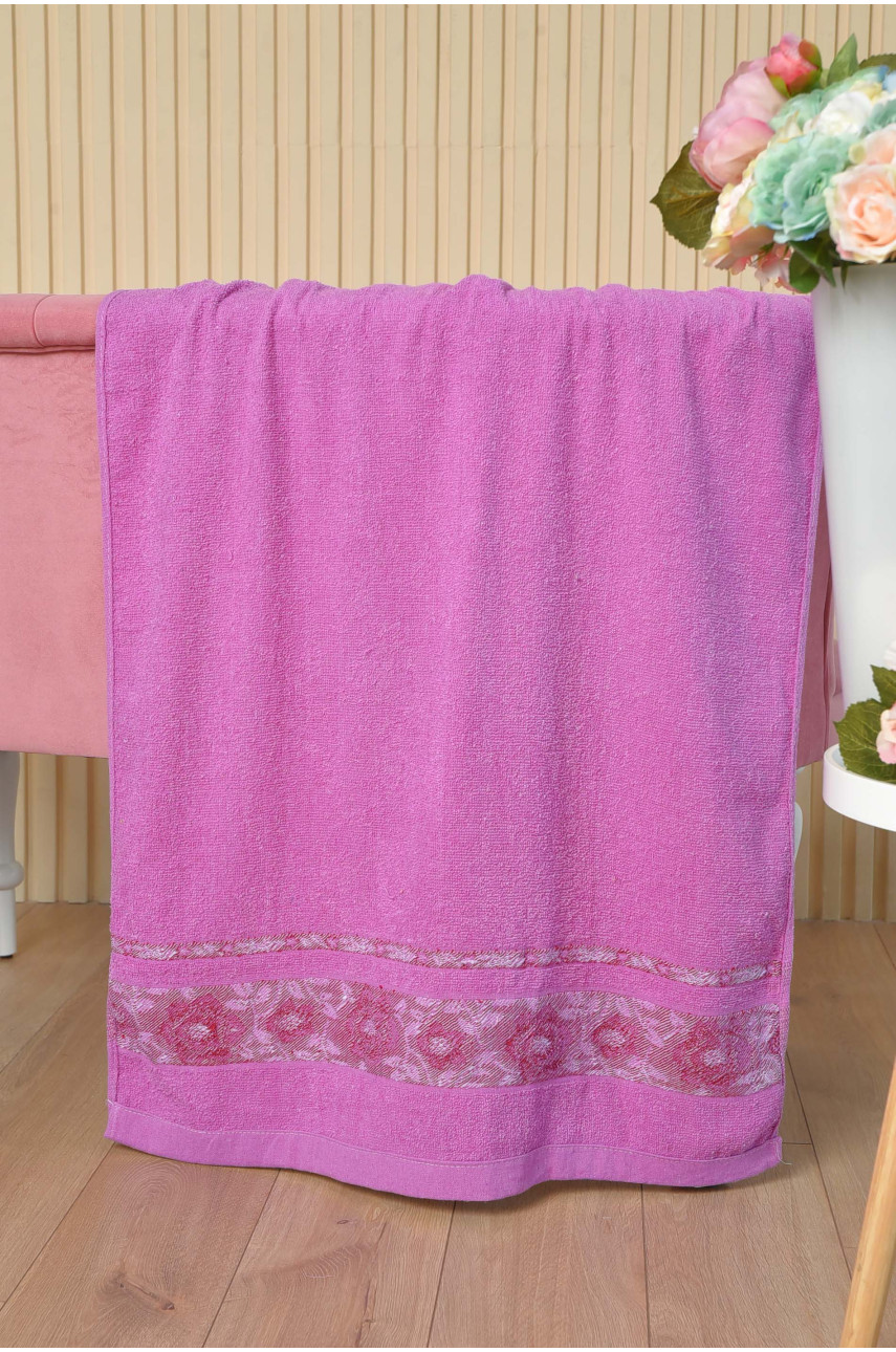 Полотенце банное махровое фиолетового цвета 164206