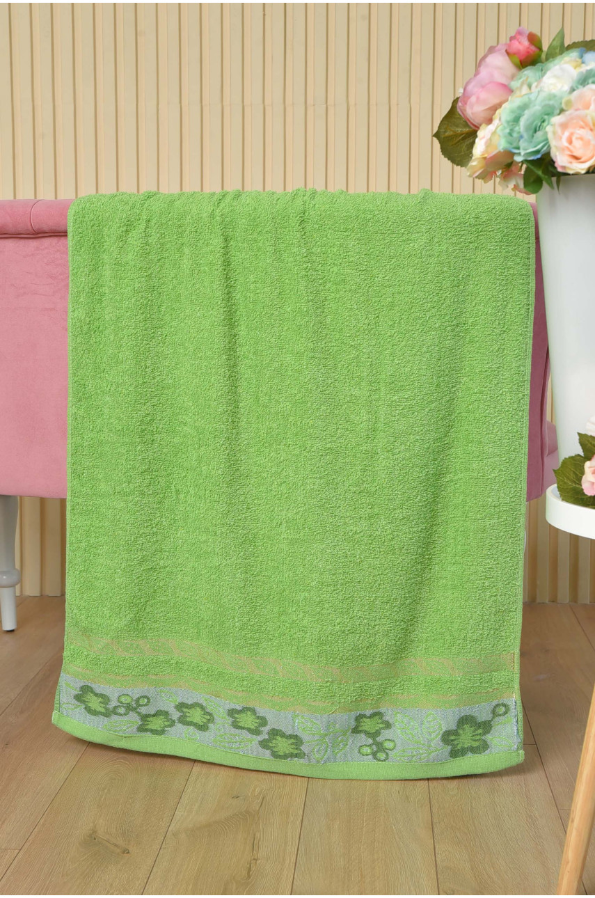 Рушник банний махровий зеленого кольору 164218