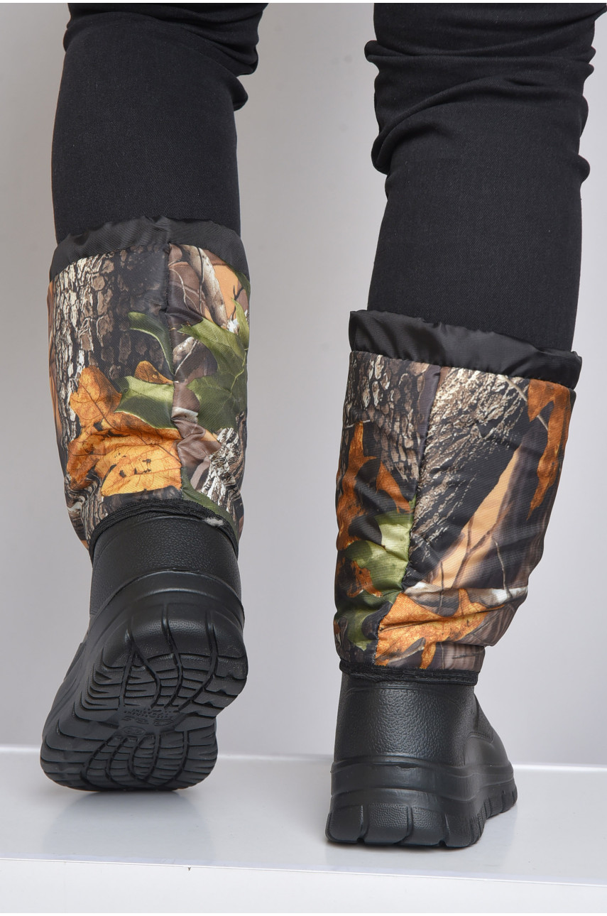 Дутики мужские пена на овчине черного цвета БМ-04 164691