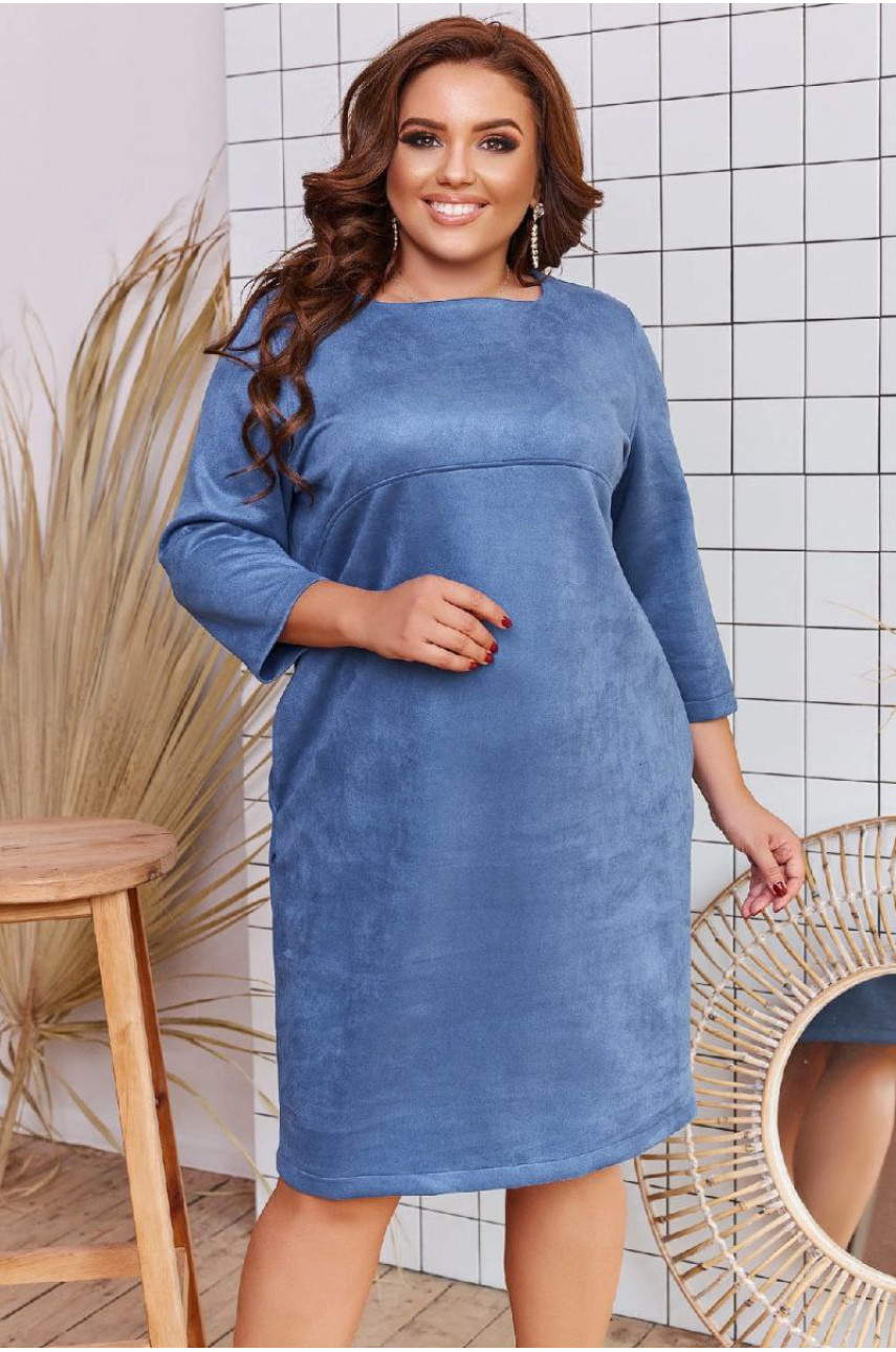 Сукня жіноча напівбатальна синього кольору 554 164715