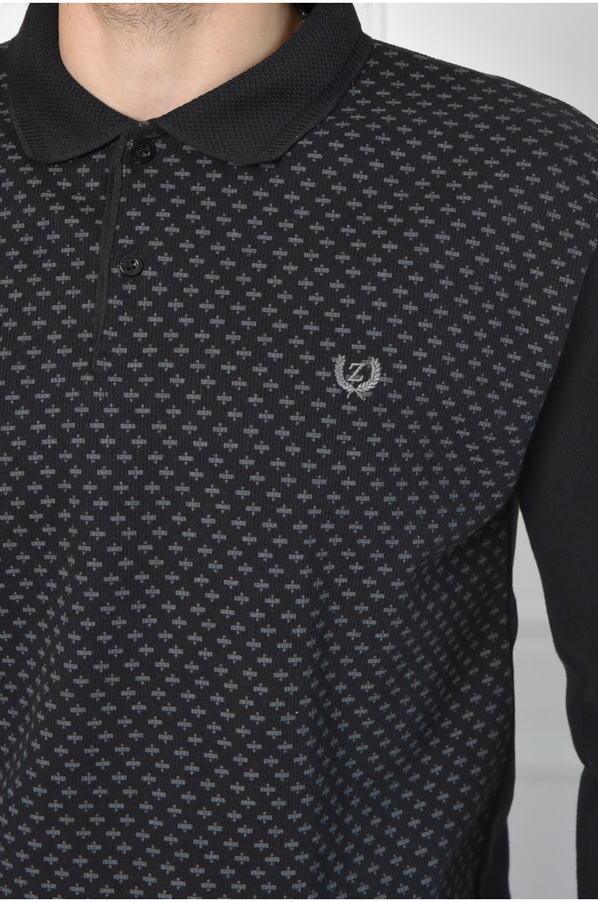 Светр чоловічий чорного кольору 165051 Светр чоловічий чорного кольору 165051