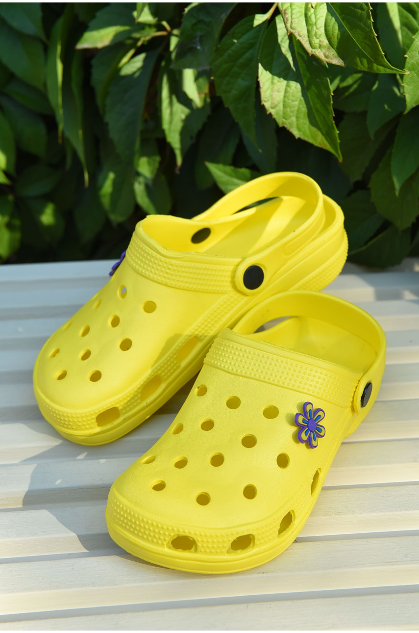 Кроксы детские для девочки желтого цвета SV-017 165370