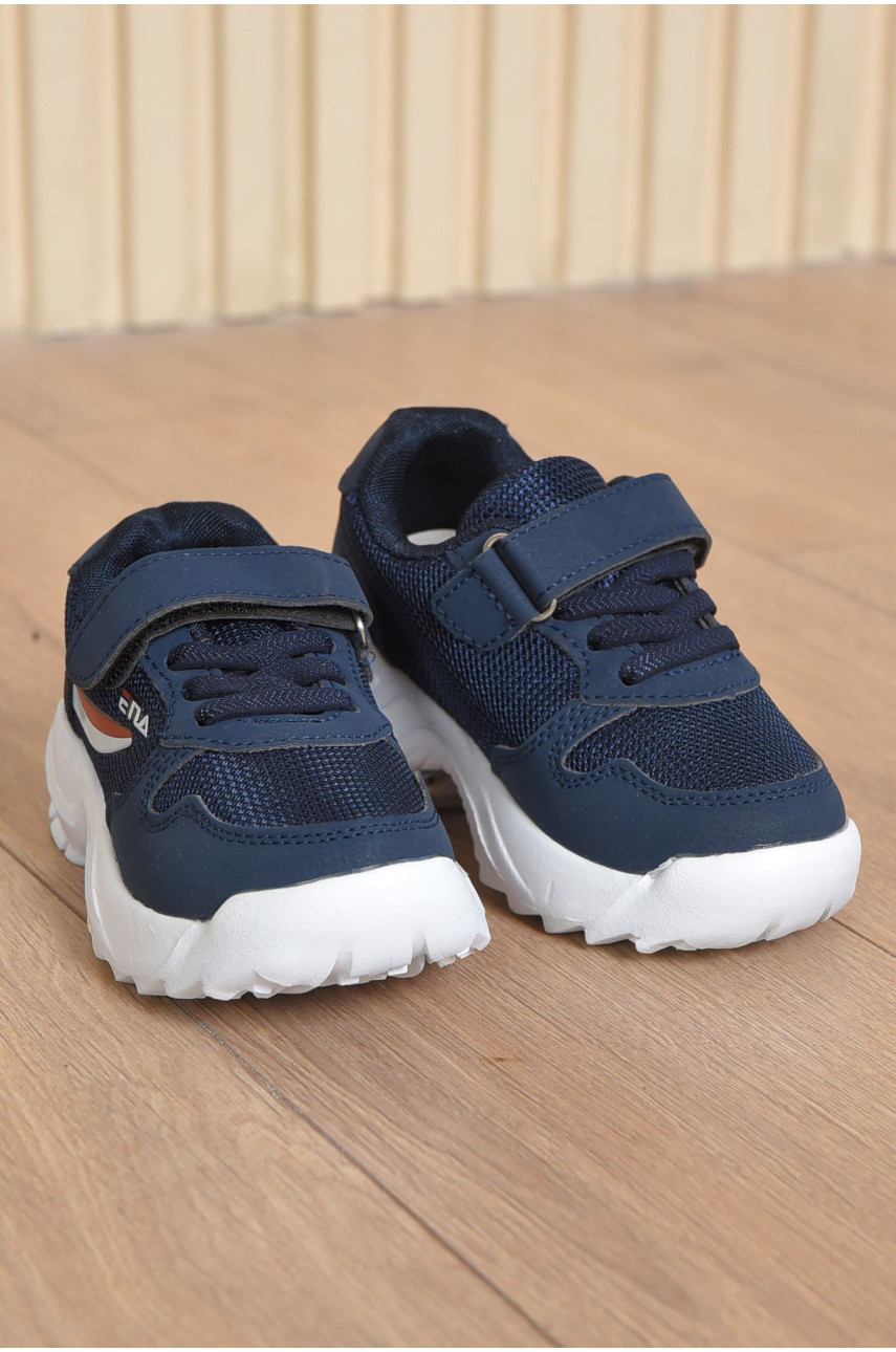 Кросівки дитячі для хлопчика демісезонні темно-синього кольору 3326-1 165384