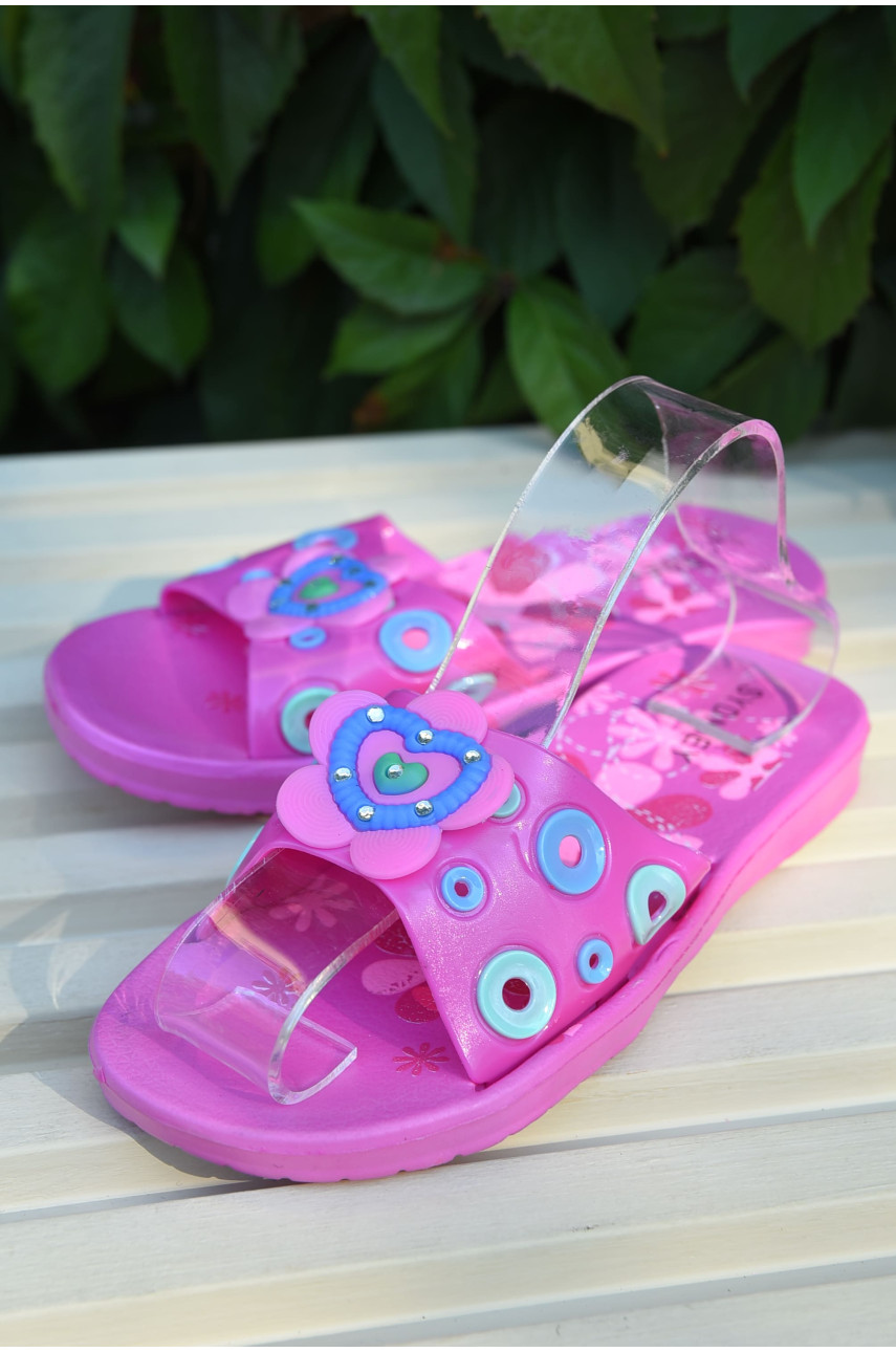 Шльопанці дитячі для дівчинки рожевого кольору 3285-5 165401