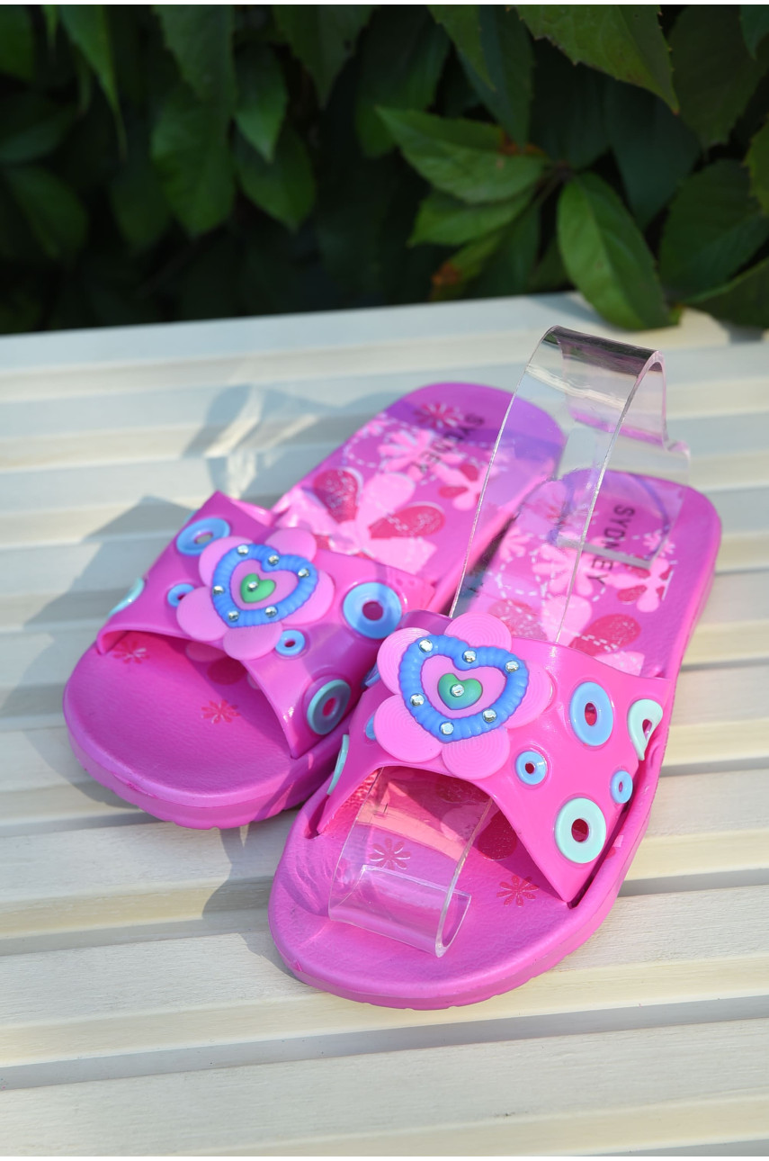 Шлепки детские для девочки розового цвета 3285-5 165401