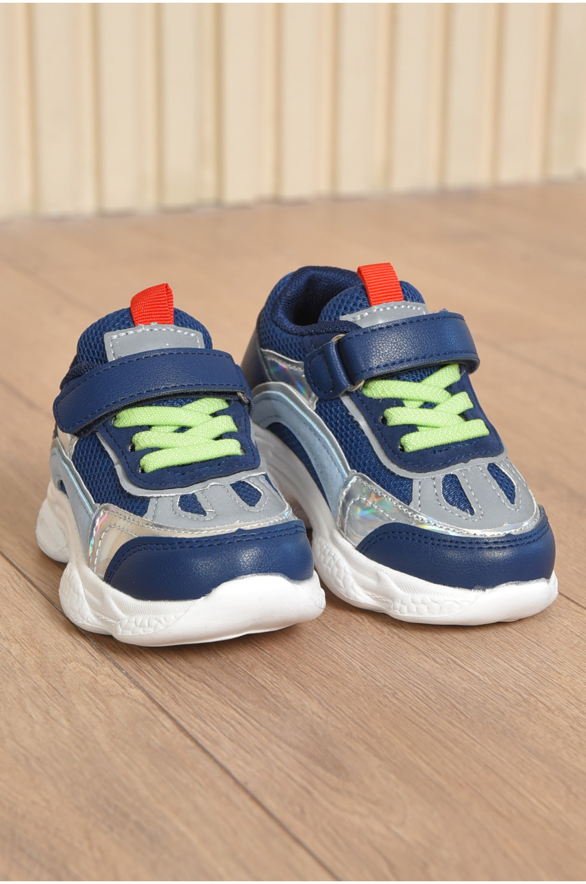 Кросівки дитячі для хлопчика демісезонні темно-синього кольору 118-1 165408