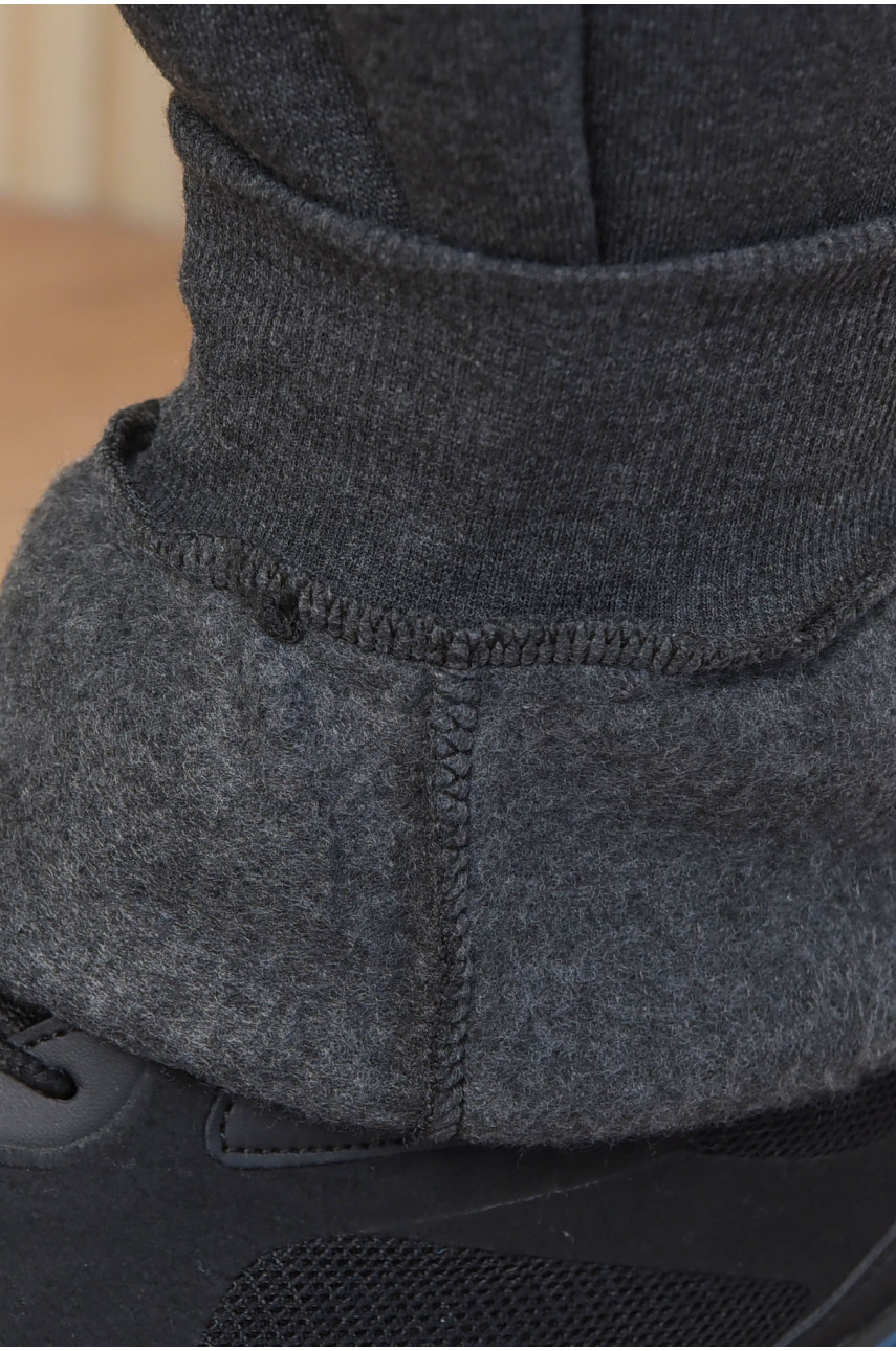 Спортивные штаны мужские на флисе темно-серого цвета 405 165451