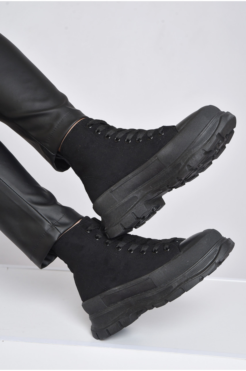 Ботинки женские демисезонные черного цвета 035-1 165581