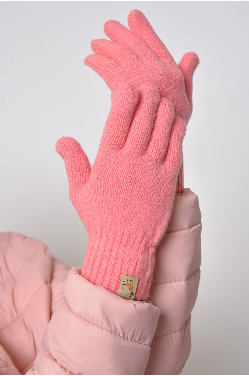 Перчатки женские утепленные розового цвета 3838 165759