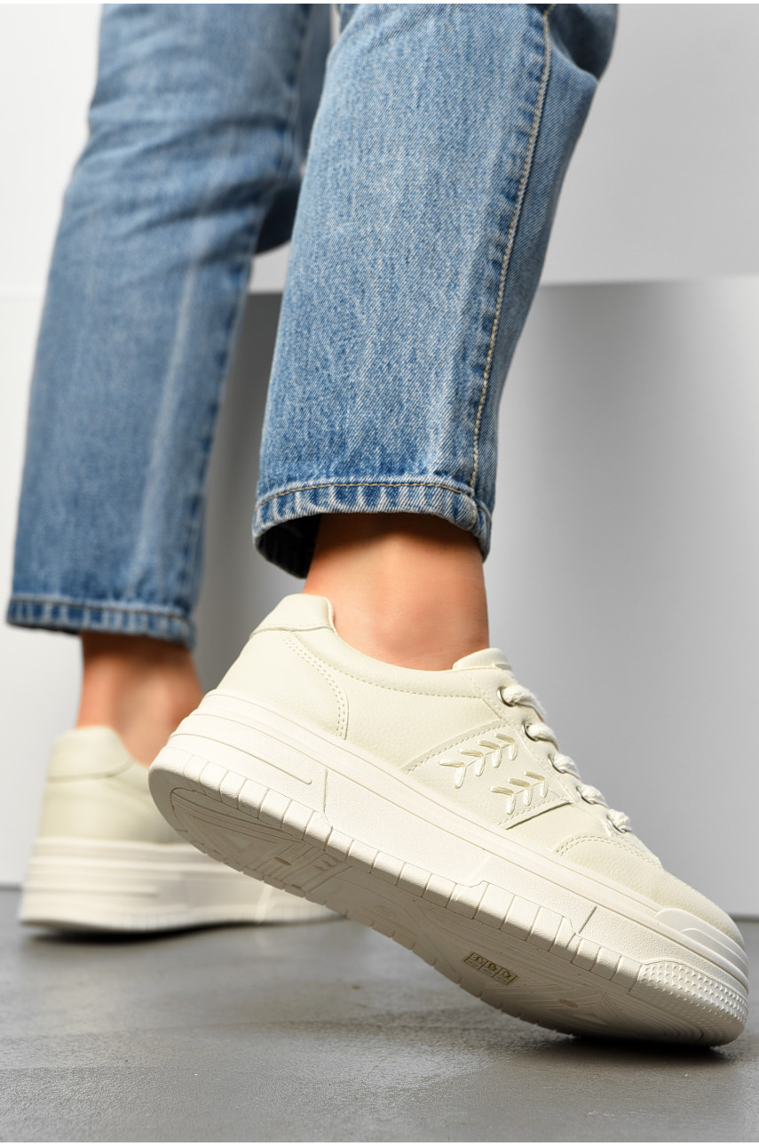 Кроссовки женские бежевого цвета L956-2 165795