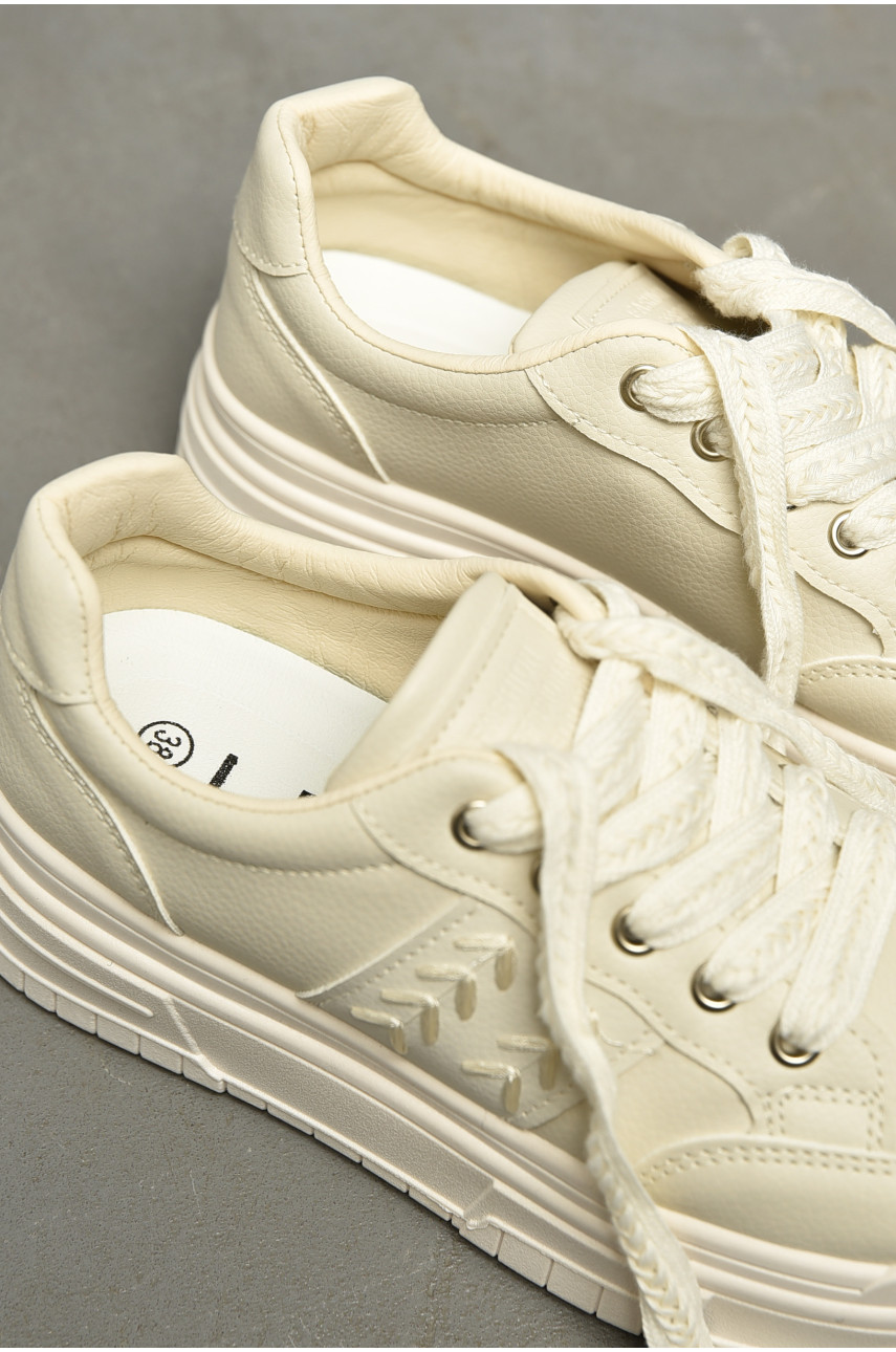 Кроссовки женские бежевого цвета L956-2 165795