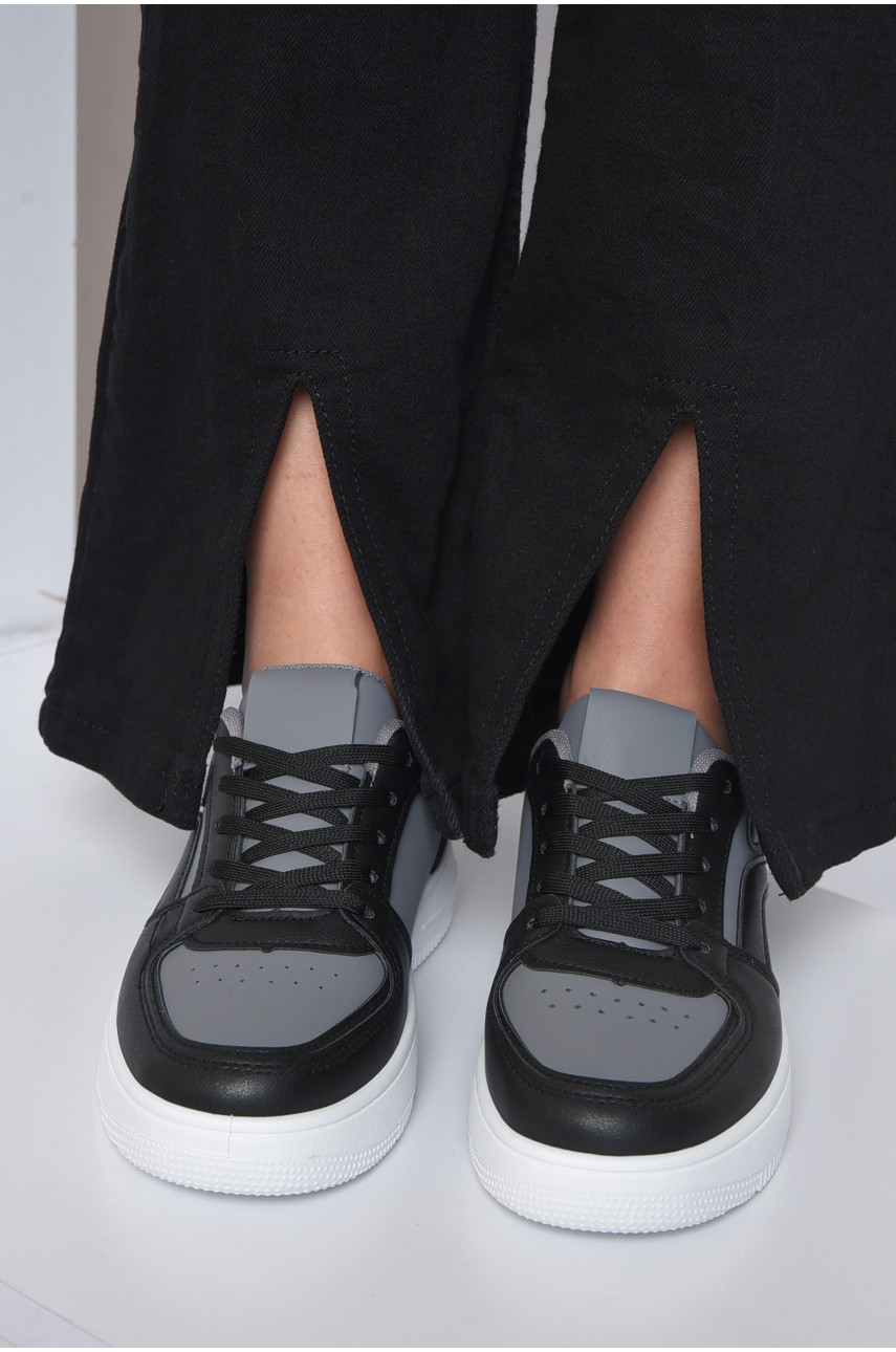 Кросівки жіночі сіро-чорного кольору 103-6 165804