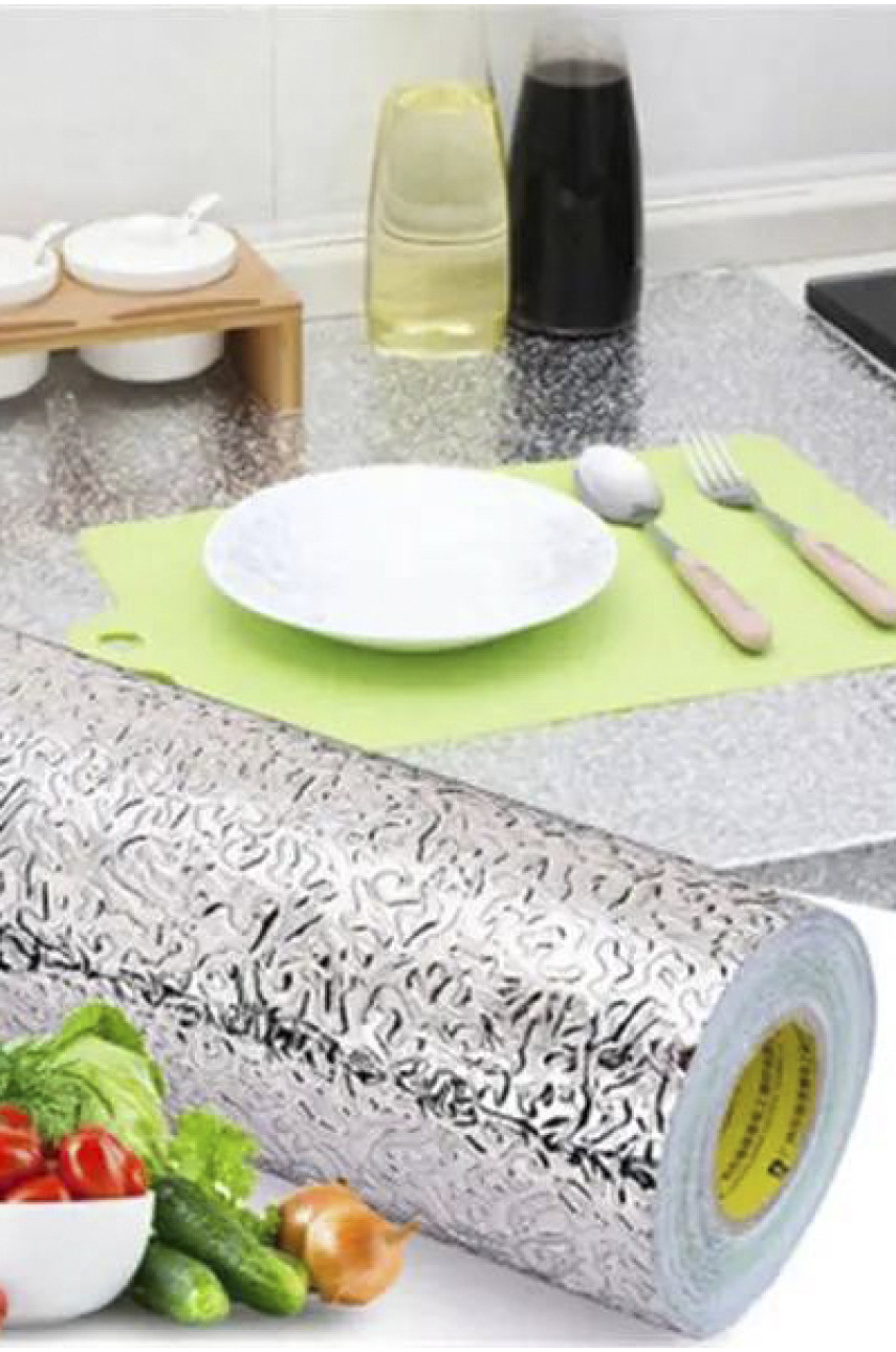 Самоклеющаяся водонепроницаемая алюминиевая фольга для кухонных поверхностей 60см*3м 166022