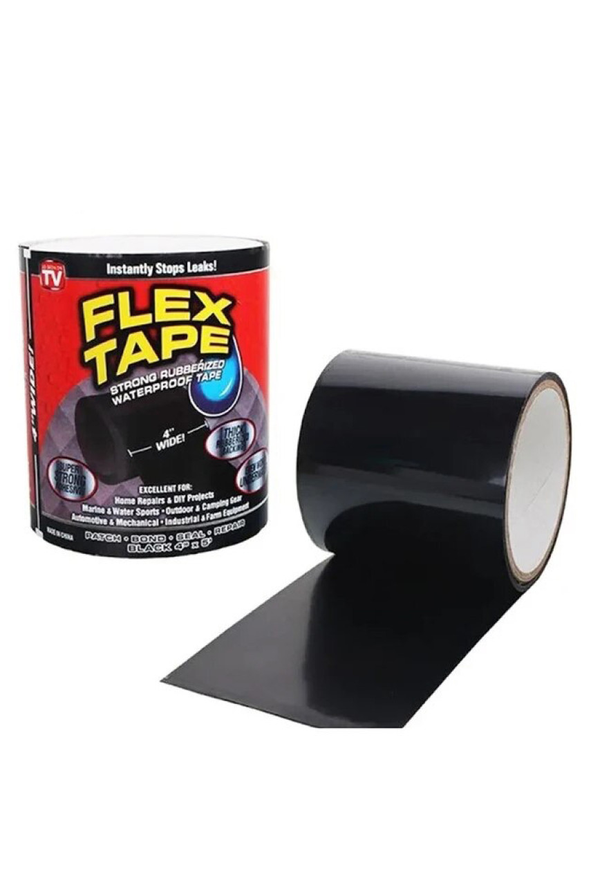 Сверхпрочная скотч-лента Flex Tape 100 мм х 1.5 м черная 166115