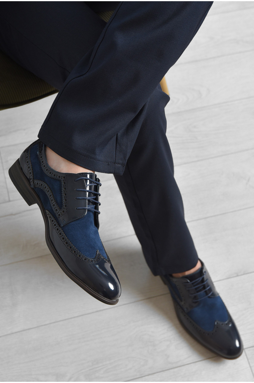 Туфлі чоловічі темно-синього кольору FB111-2 166227