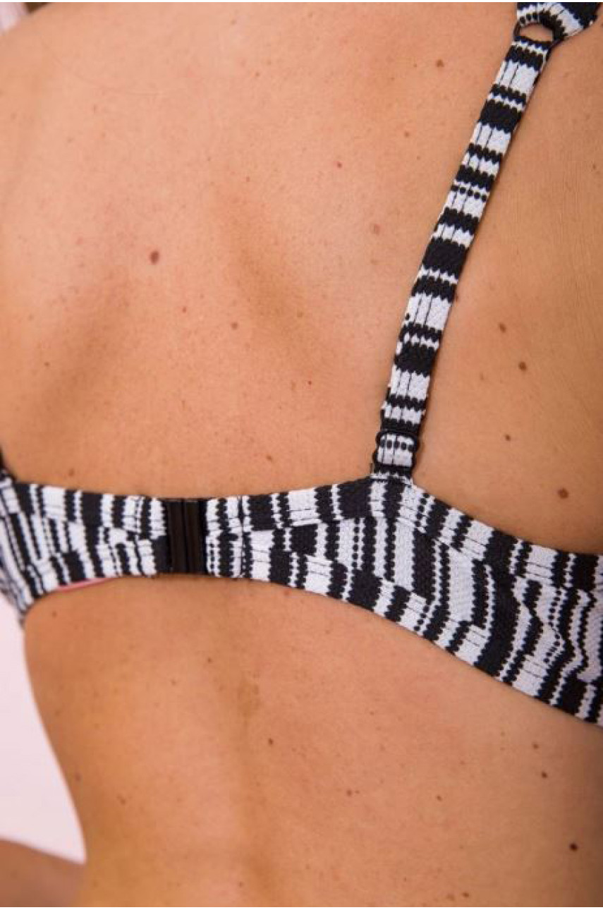 Купальник женский черно-белого цвета чашка E 166265