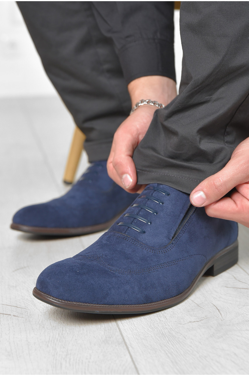 Туфлі чоловічі темно-синього кольору FB8012-5 166428