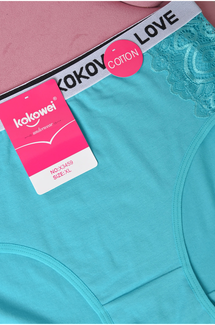 Трусы женские полубатальные мятного цвета размер XL 3459 166544