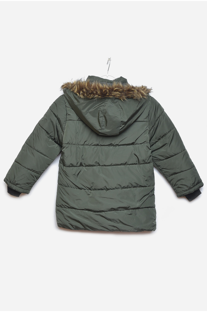 Куртка детская зимняя для мальчика цвета хаки 215 166568