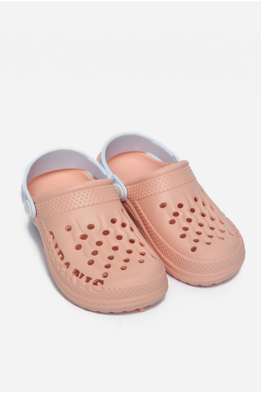 Крокси дитячі для дівчинки персикового кольору DS-009 166714