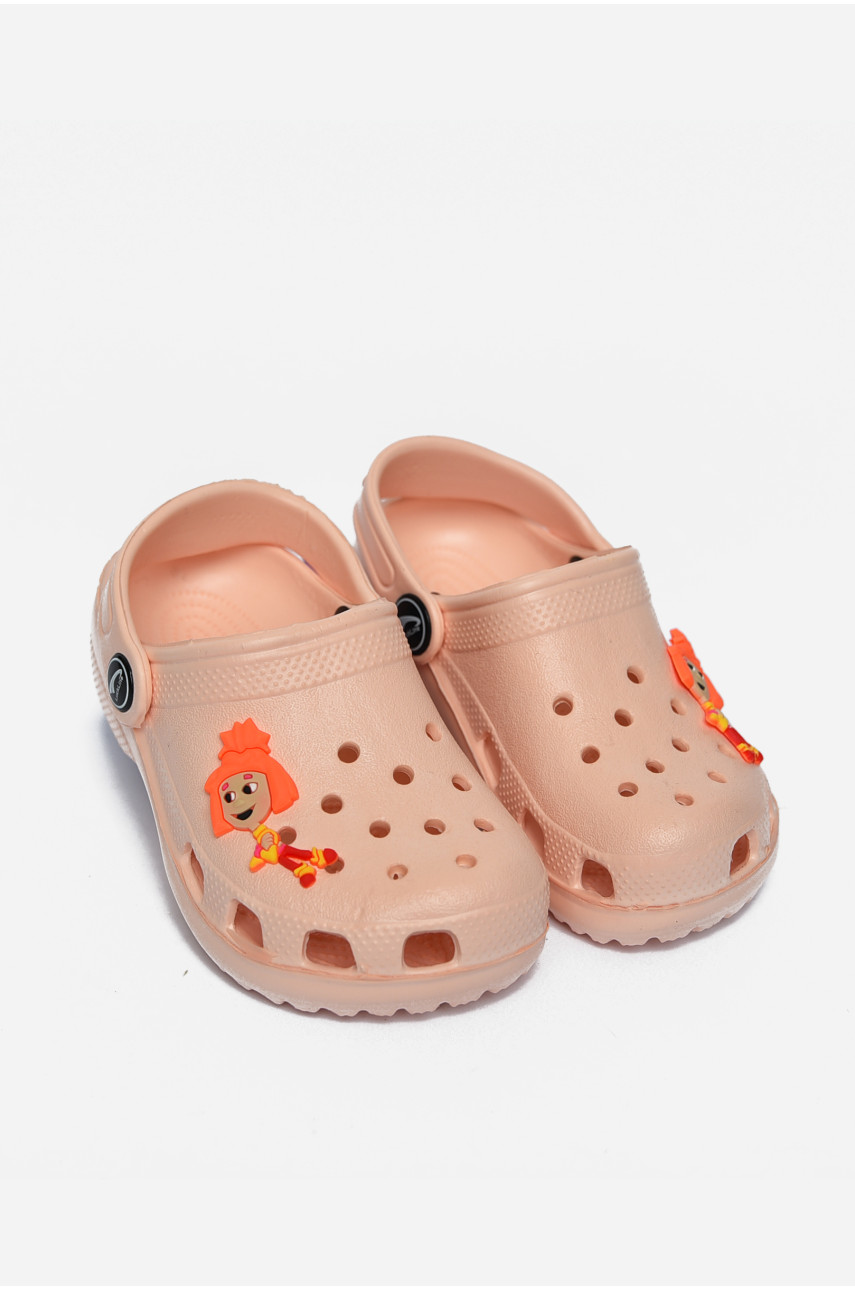 Крокси дитячі для дівчинки персикового кольору 3001-187 166716