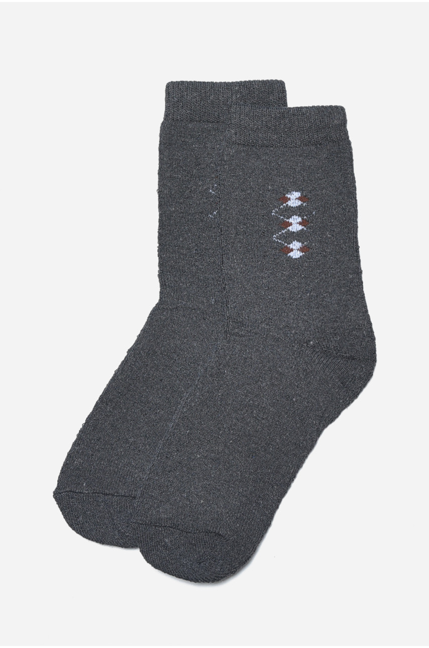 Носки махровые мужские темно-серого цвета размер 40-45 773 166904