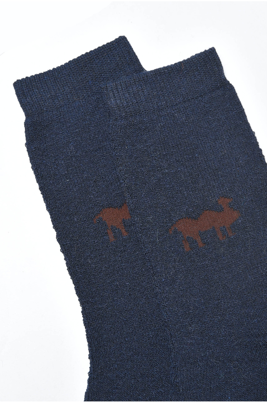 Носки махровые мужские темно-синего цвета размер 42-48 308 166915