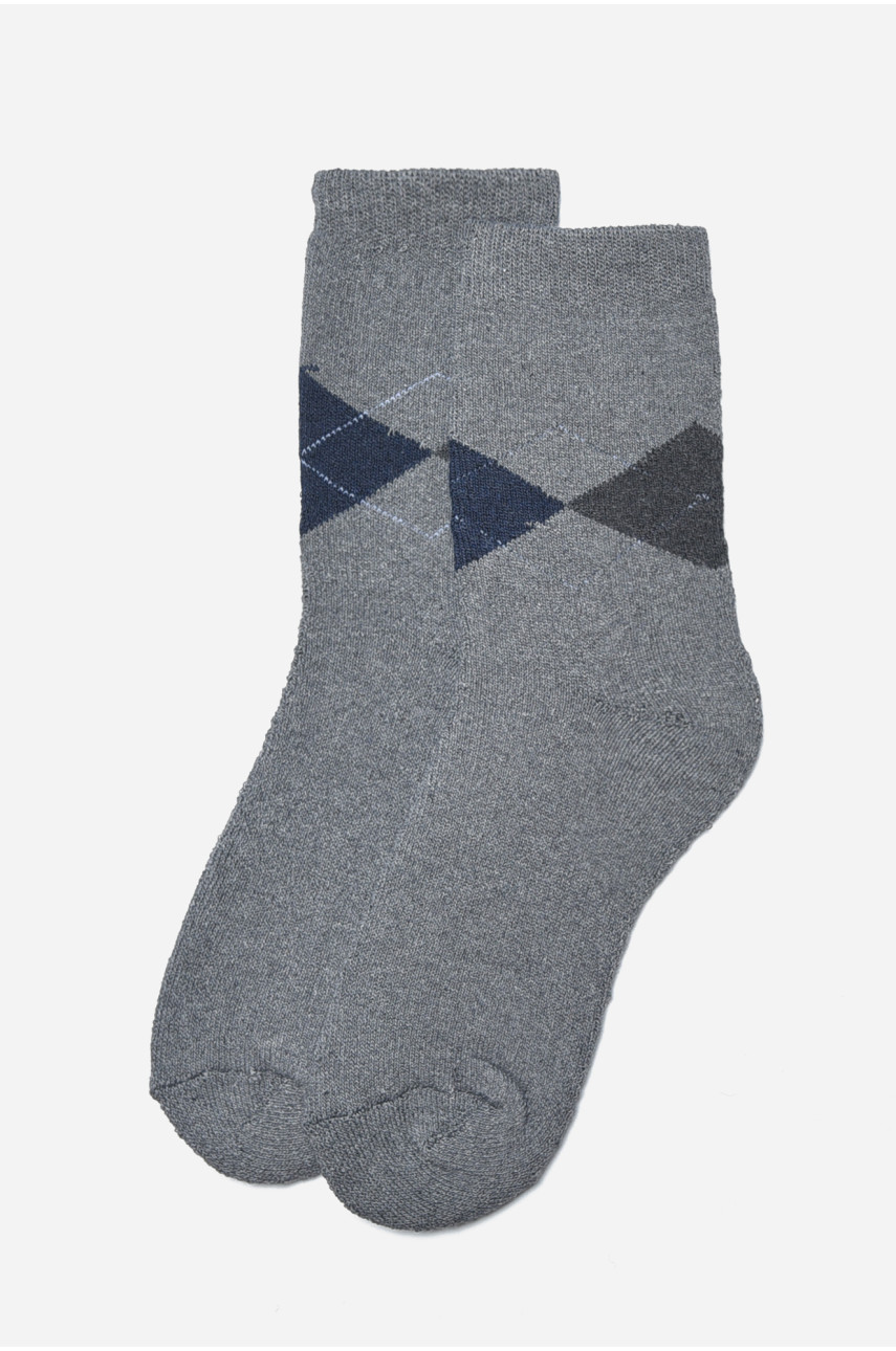 Носки махровые мужские серого цвета размер 42-48 309 166920