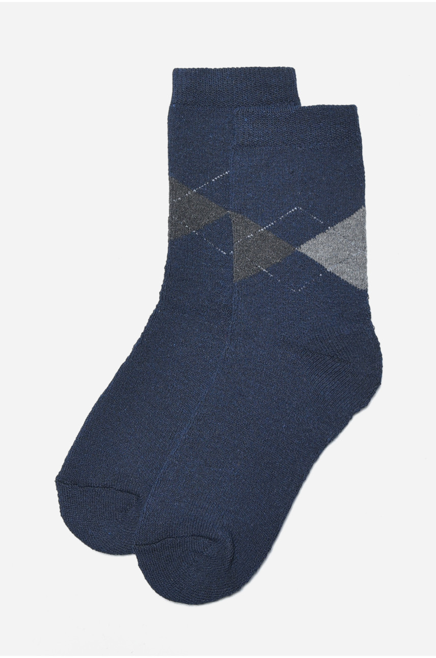 Носки махровые мужские темно-синего цвета размер 42-48 309 166921