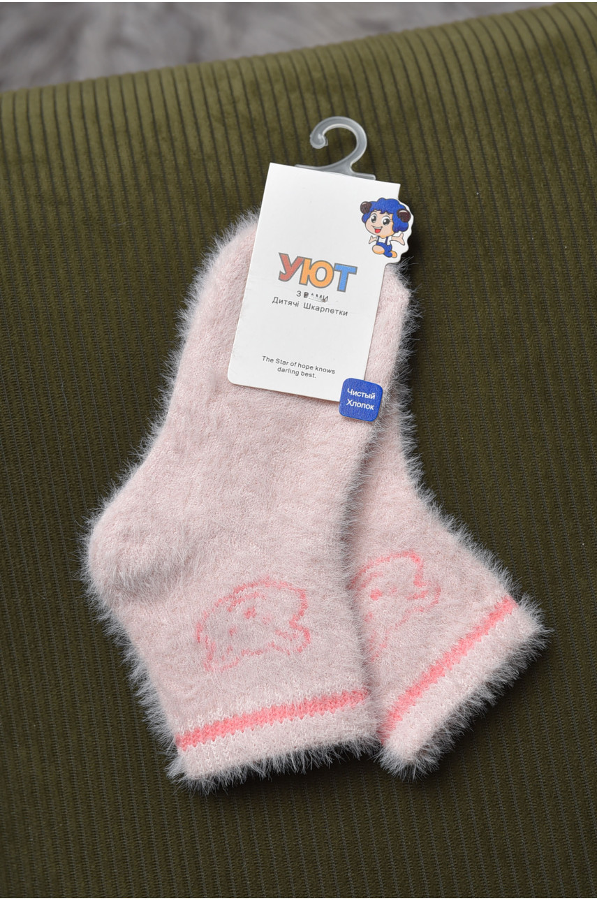 Шкарпетки дитячі для дівчинки норка світло-рожевого кольору М-6 166952