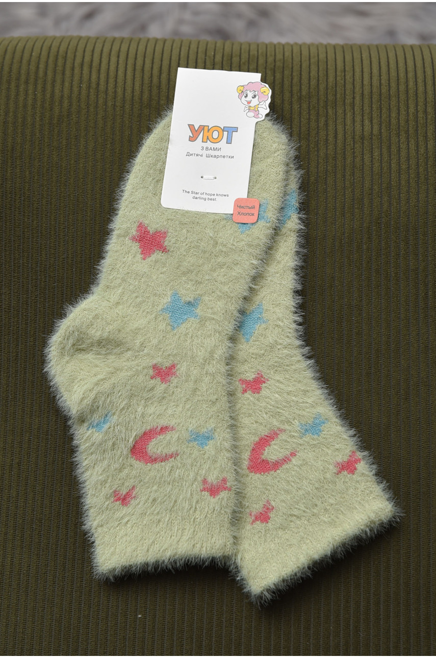 Шкарпетки дитячі для дівчинки норка м'ятного кольору М-6 167054
