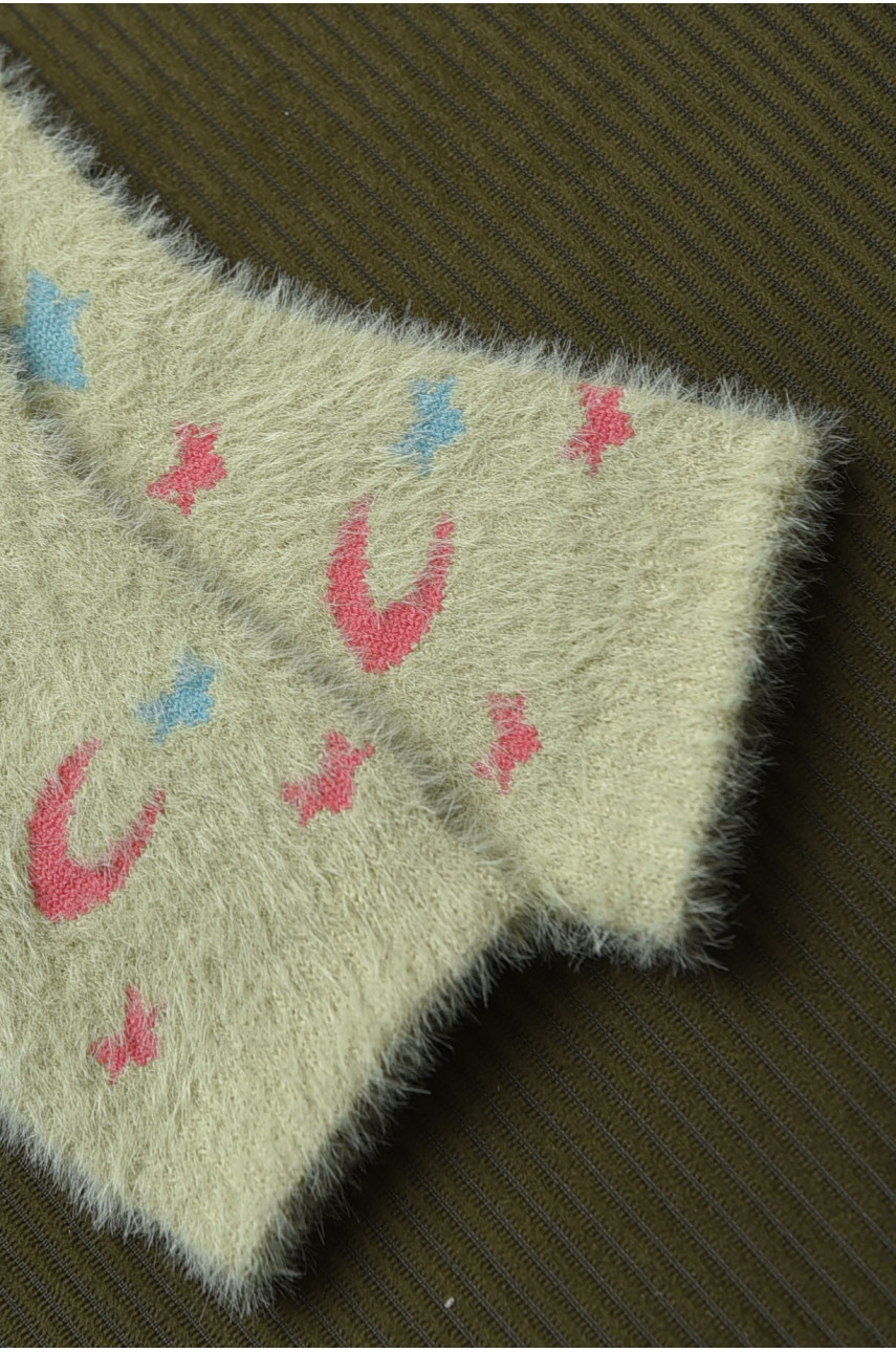 Носки детские для девочки норка мятного цвета М-6 167054