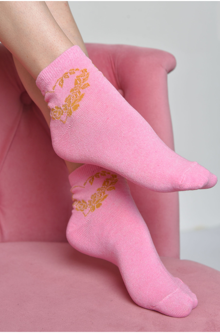 Носки женские стрейч розового цвета размер 36-41 102 167092