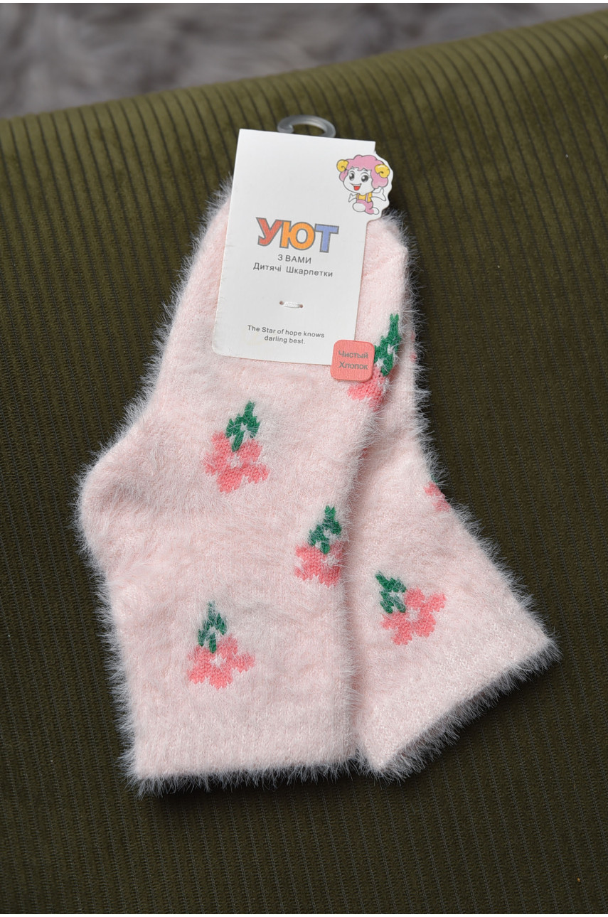 Носки детские для девочки норка розового цвета М-6 167116