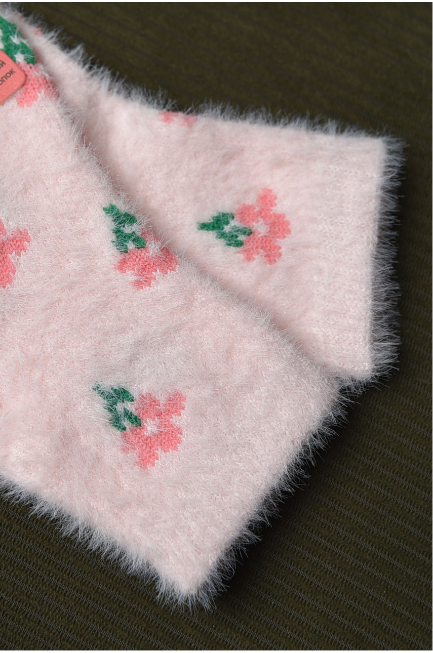 Носки детские для девочки норка розового цвета М-6 167116